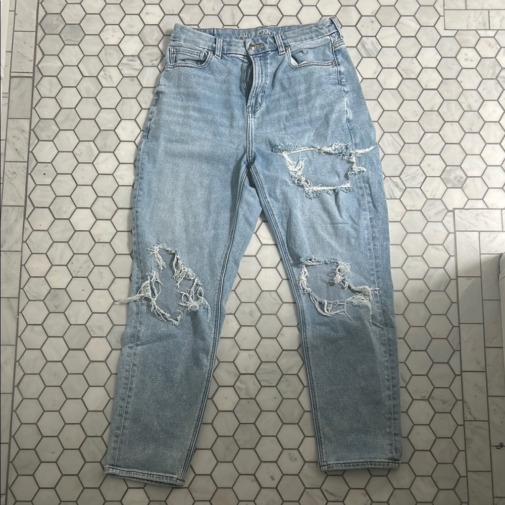 American Eagle Outfitters Light Blue Straight Leg Jeans